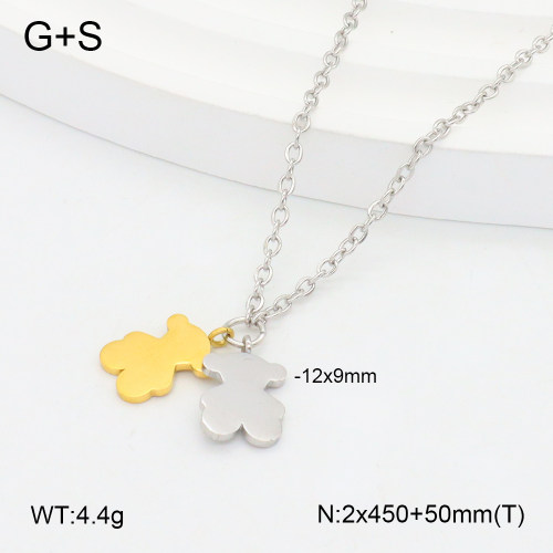 TN2000649vbpb-659  SS Bear Necklaces