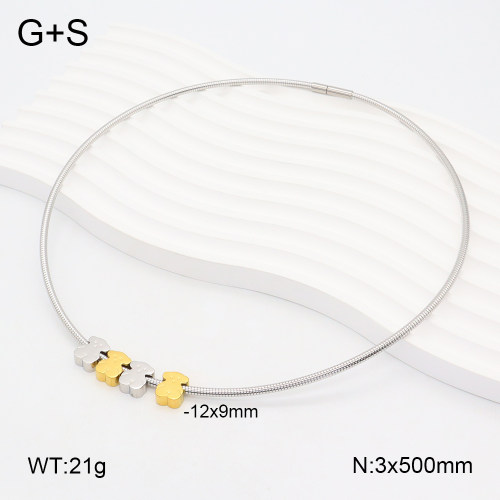 TN2000653vhov-659  SS Bear Necklaces