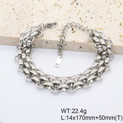 GEB000808abol-066  Handmade Polished  Stainless Steel Bracelet  BC25070206B-S    nostock