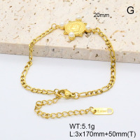 GEB000809bhva-066  18K PVD,Handmade Polished  Stainless Steel Bracelet  BC25040088B    nostock