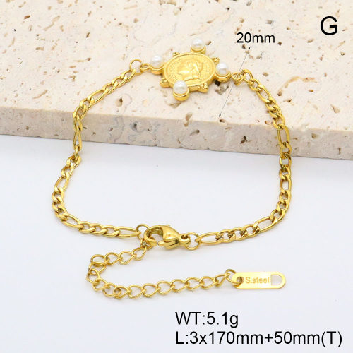 GEB000809bhva-066  18K PVD,Handmade Polished  Stainless Steel Bracelet  BC25040088B    nostock