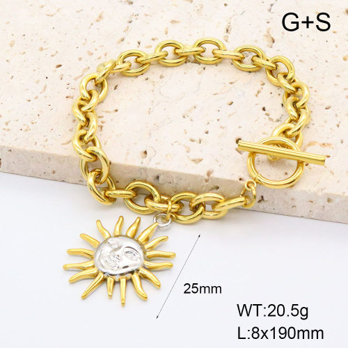 GEB000811ahjb-066  18K PVD,Handmade Polished  Stainless Steel Bracelet  BC25070208B-S    nostock