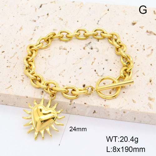 GEB000812bhia-066  18K PVD,Handmade Polished  Stainless Steel Bracelet  BC25070207B    nostock