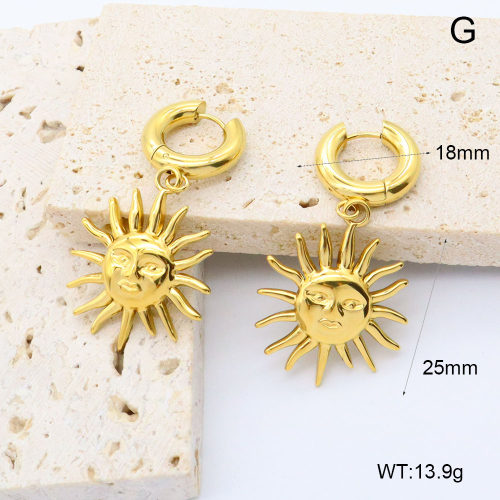 GEE002631vhkb-066  316 Pin 18K PVD ,Handmade Polished  Stainless Steel Earrings  BC25070208E  nostock