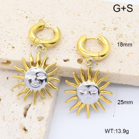 GEE002632ahlv-066  316 Pin 18K PVD ,Handmade Polished  Stainless Steel Earrings  BC25070208E-PS  nostock