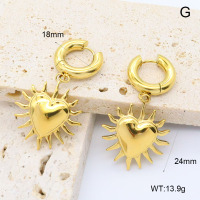 GEE002633vhkb-066  316 Pin 18K PVD ,Handmade Polished  Stainless Steel Earrings  BC25070207E  nostock