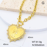 GEN002049vhkb-066  18K PVD Czech Stones,Handmade Polished  Stainless Steel Necklace   
BC25040084N    nostock