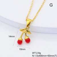 GEN002074bhva-066  18K PVD Agate,Handmade Polished  Stainless Steel Necklace  BC25060135N-RD    nostock