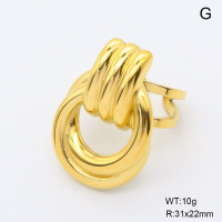 GER001424bhva-066  6-8#  18K PVD,Handmade Polished  Stainless Steel Ring  BC24080001R    nostock