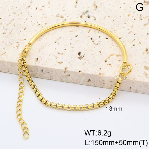 GEB000803bhia-066  18K PVD,Handmade Polished  Stainless Steel Bracelet  BC25060173B-1