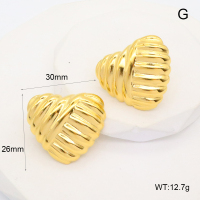 GEE002402bhva-066  Handmade Polished  Stainless Steel Earrings
