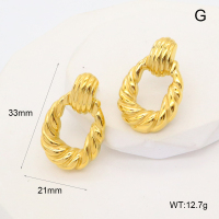 GEE002408bhva-066  Handmade Polished  Stainless Steel Earrings