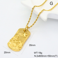 GEN001944bhva-066  Handmade Polished  Stainless Steel Necklace