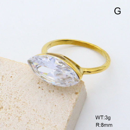 GER001440bhia-066  6-8#  18K PVD Zircon,Handmade Polished  Stainless Steel Ring  BC25060124E-1-WT  nostock