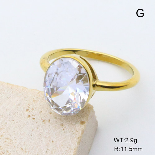 GER001441bhia-066  6-8#  18K PVD Zircon,Handmade Polished  Stainless Steel Ring  BC25060125R-1-WT  nostock