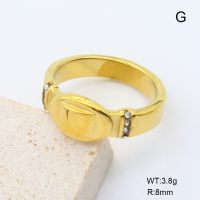 GER001450vhha-066  6-8#  18K PVD Czech Stones,Handmade Polished  Stainless Steel Ring  BC25050064R-7  nostock