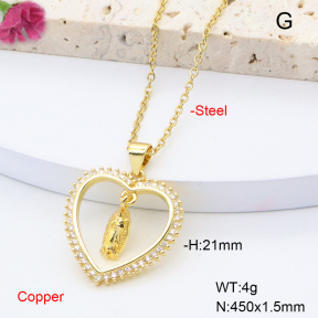 F6N408452aajl-L002  Fashion Copper Necklace
