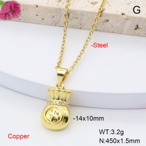 F6N408467vaia-L002  Fashion Copper Necklace