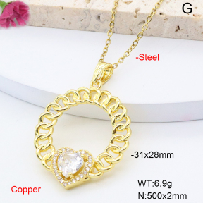 F6N408477aakl-L002  Fashion Copper Necklace
