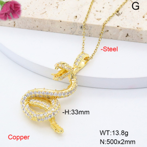 F6N408478bhia-L002  Fashion Copper Necklace