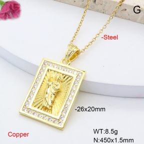 F6N408490baka-L002  Fashion Copper Necklace