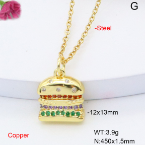 F6N408501vail-L002  Fashion Copper Necklace
