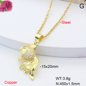 F6N408512aaij-L002  Fashion Copper Necklace