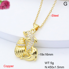 F6N408515vail-L002  Fashion Copper Necklace