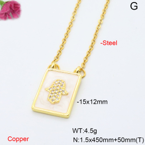 F6N408540vail-L002  Fashion Copper Necklace