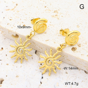 6E2007346vhkb-908  18K PVD 316 Pin  Stainless Steel Earrings