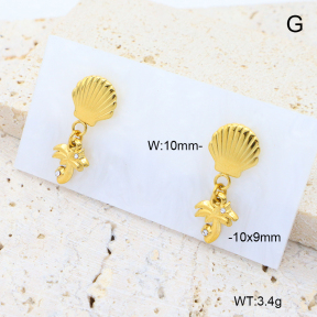 6E2007349vhha-908  18K PVD 316 Pin  Stainless Steel Earrings