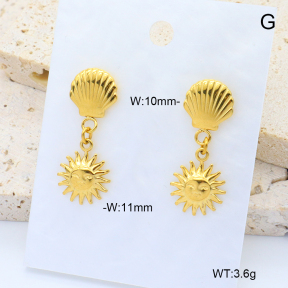 6E2007351vhha-908  18K PVD 316 Pin  Stainless Steel Earrings