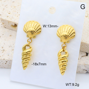 6E2007352vhmv-908  18K PVD 316 Pin  Stainless Steel Earrings