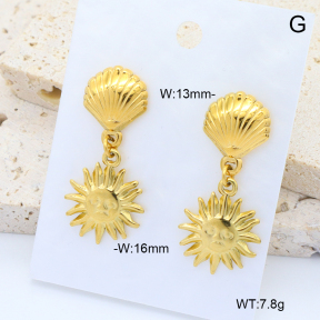 6E2007353vhha-908  18K PVD 316 Pin  Stainless Steel Earrings