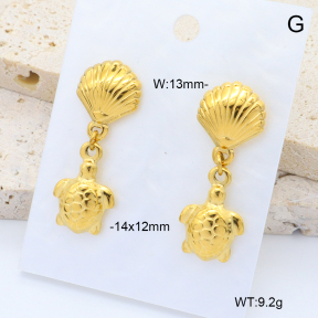 6E2007354vhha-908  18K PVD 316 Pin  Stainless Steel Earrings