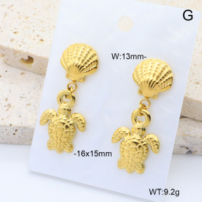 6E2007355bhia-908  18K PVD 316 Pin  Stainless Steel Earrings