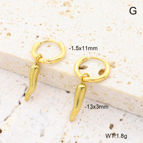 6E2007358bhva-908  18K PVD 316 Pin  Stainless Steel Earrings