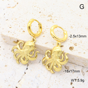 6E2007359bhva-908  18K PVD 316 Pin  Stainless Steel Earrings