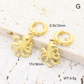 6E2007360bhva-908  18K PVD 316 Pin  Stainless Steel Earrings