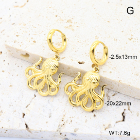 6E2007364bhva-908  18K PVD 316 Pin  Stainless Steel Earrings