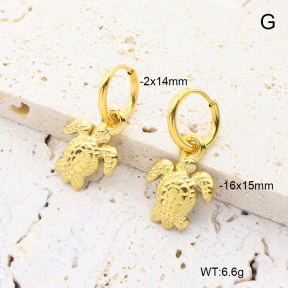 6E2007370bhva-908  18K PVD 316 Pin  Stainless Steel Earrings