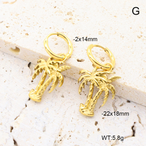 6E2007371ahlv-908  18K PVD 316 Pin  Stainless Steel Earrings