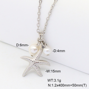 6N3001866avja-908  Shell Pearl  Stainless Steel Necklace