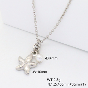 6N3001879vbll-908  Shell Pearl  Stainless Steel Necklace