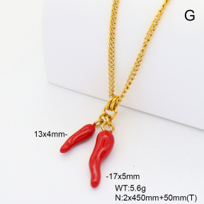6N3001893bhva-908  Enamel  Stainless Steel Necklace