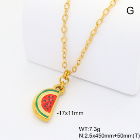 6N3001898bbov-908  Enamel  Stainless Steel Necklace