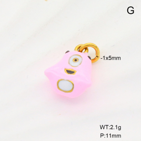 6P3000365vail-766  18K PVD Enamel  Stainless Steel Pendant