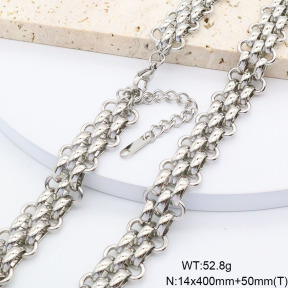 GEN002064aivb-066  Handmade Polished  Stainless Steel Necklace  BC25070206N-S