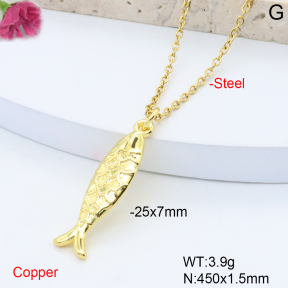F6N200894vaia-L017  Fashion Copper Necklace