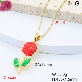F6N301434aajl-L017  Fashion Copper Necklace